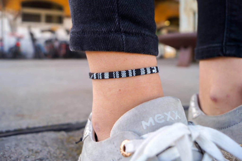 Boho Surfer Anklet Flat - Black